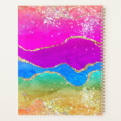 Parties scintillant en marbre rose violet bleu or  (Dos)