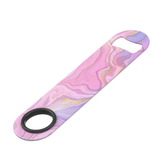 Parties scintillant en marbre rose violet or (Devant angulaire)