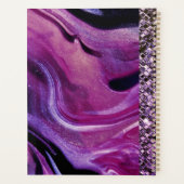 Parties scintillant en marbre violet monogramme él (Dos)