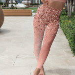 Parties scintillant en métal brossé rose or<br><div class="desc">Un design tendance et chic leggings avec une jolie parties scintillant brillante or rose sur un arrière - plan métallique brossé or rose.</div>