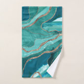 Parties scintillant en or de l'Agate de marbre Tur (Serviette à main)