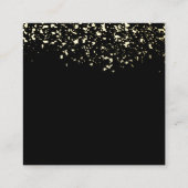 Parties scintillant en or Faux Carte d'affichage d (Dos)