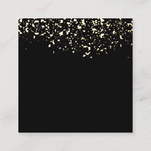 Parties scintillant en or Faux Carte d'affichage d (Dos)