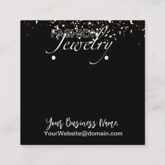 Parties scintillant en or Faux Carte d'affichage d (Devant)