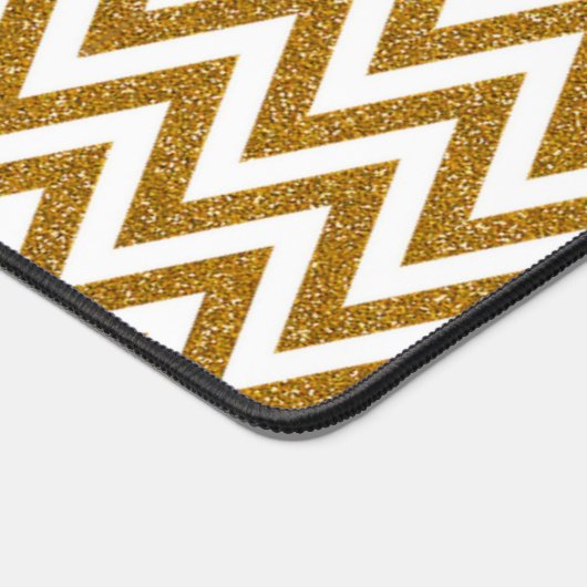 Parties scintillant en or glam et rayures en chevr (Coin)