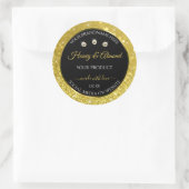 Parties scintillant en or noir de luxe Étiquettes  (Sac)