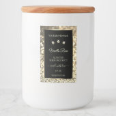 Parties scintillant en or noir de luxe Étiquettes (Devant)