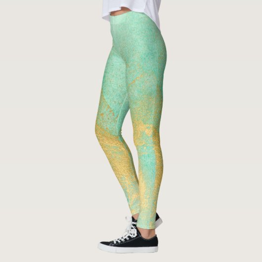 Parties scintillant en or pastel doux Leggings tou (Gauche)