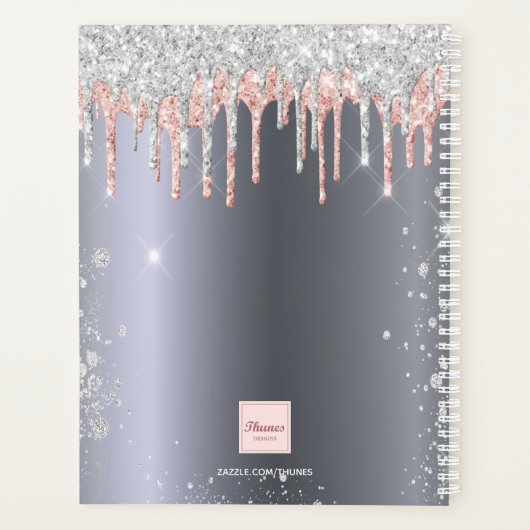 Parties scintillant en or rose argent gouttes mono (Dos)