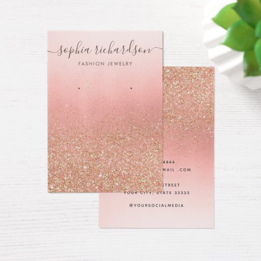 parties scintillant en or rose carte d'affichage (Bureau)