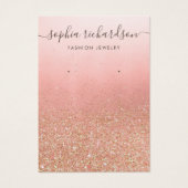 parties scintillant en or rose carte d'affichage (Devant)