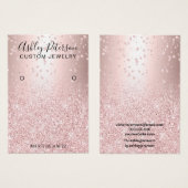 parties scintillant en or rose écran d'oreille mét (Devant & derrière)