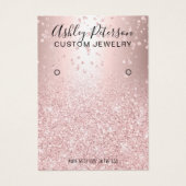 parties scintillant en or rose écran d'oreille mét (Devant)