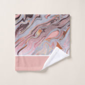 parties scintillant en or rose et marbre personnal (Gant de toilette)