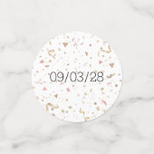 Parties scintillant en or rose et Rose Confetti (Petit recto)