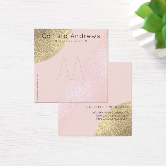 Parties scintillant en or rose pâle Écran Geo Hear (Bureau)