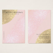 Parties scintillant en or rose pâle Geo Coeur orei (Devant & derrière)