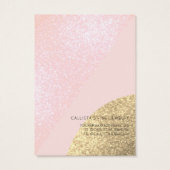 Parties scintillant en or rose pâle Geo Coeur orei (Dos)