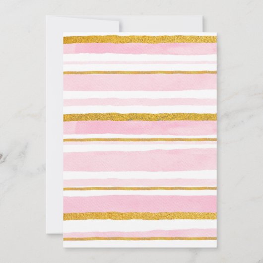 Parties scintillant en or rose Photo Invitation An (Dos)