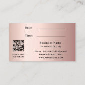 parties scintillant en or rose QR carte de rendez- (Dos)