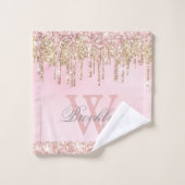 Parties scintillant en or rose vierge Vernis Monog (Gant de toilette)