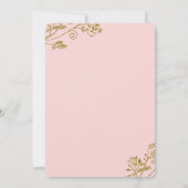 Parties scintillant en or rose vif Invitation à la (Dos)