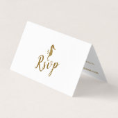 Parties scintillant en or Seahorse avec carte phot (Devant)