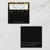 Parties scintillant En Or Sur La Carte D'Affichage (Devant / Derrière)