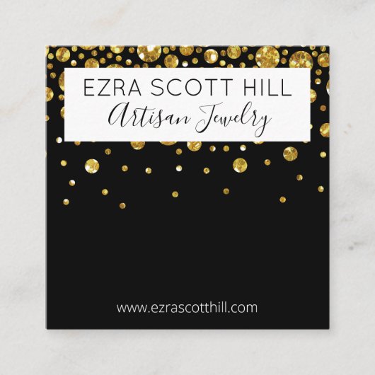 Parties scintillant En Or Sur La Carte D'Affichage (Devant)