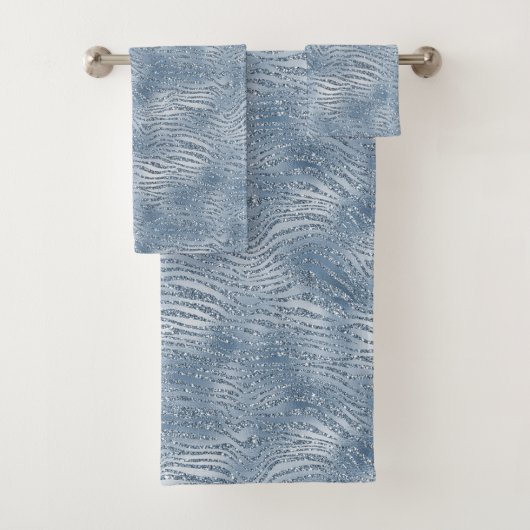 Parties scintillant en verre bleu Zebra Print (En situation)