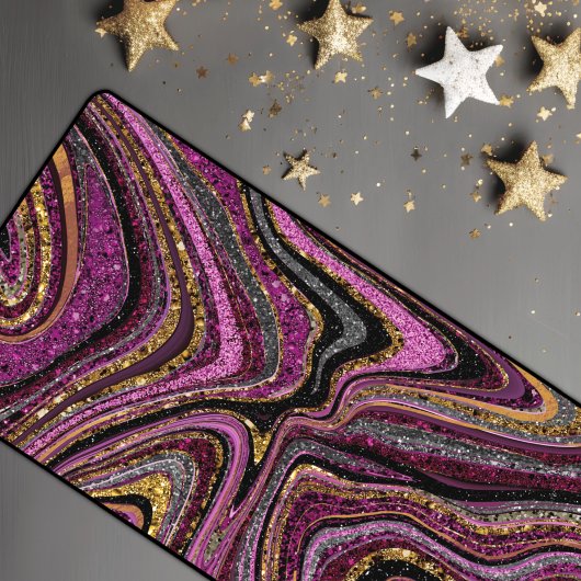 Parties scintillant en verre étincelante en marbre