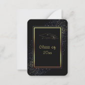 Parties scintillant encadrée d'or noir Invitation  (Dos)