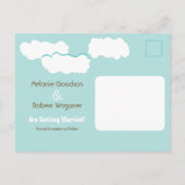 Parties scintillant Enregistrer La Date Carte Post (Dos)