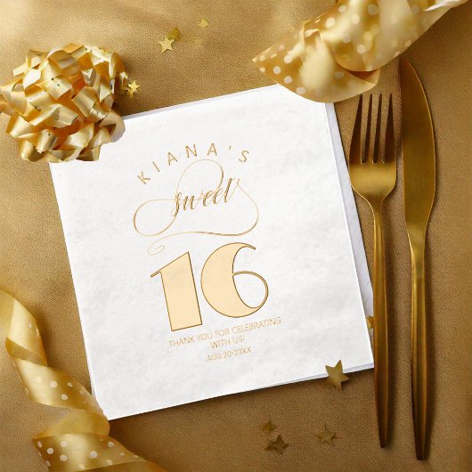 Parties scintillant et brillant 16 Gold ID675