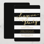 Parties scintillant et glam| Invitation de la Ling (Devant / Derrière)