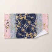 Parties scintillant et marbre personnalisé (Serviette à main)