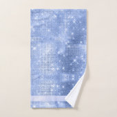Parties scintillant et Motif brillant bleu ID671 (Serviette à main)