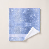 Parties scintillant et Motif brillant bleu ID671 (Gant de toilette)