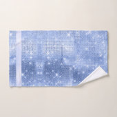 Parties scintillant et Motif brillant bleu ID671 (Serviette à main)