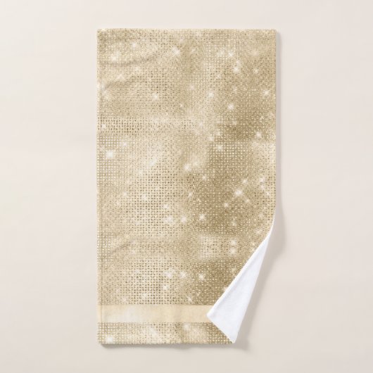 Parties scintillant et Motif brillant Gold ID671 (Serviette à main)