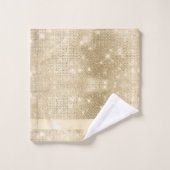 Parties scintillant et Motif brillant Gold ID671 (Gant de toilette)