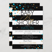 Parties scintillant et points de bande Invitation (Devant / Derrière)