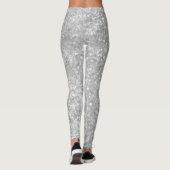 Parties scintillant étincelante en argent Leggings (Dos)