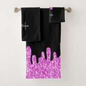 Parties scintillant étincelante rose noir Monogram (En situation)