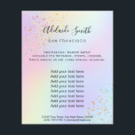 parties scintillant FAUX arc-en-ciel<br><div class="desc">salon de beauté professionnel maquillage artiste flyer</div>
