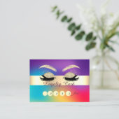 Parties scintillant Faux Lashes Ombre Carte de fid (Debout devant)