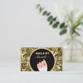 Parties scintillant Femme Hand Nail salon Carte de (Debout devant)