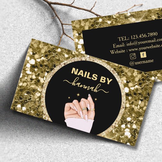 Parties scintillant Femme Hand Nail salon Carte de