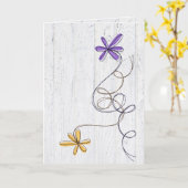 Parties scintillant Fleurs Se Bien Bientôt Carte (Fleur jaune)