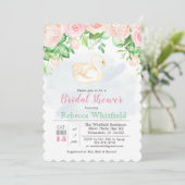 Parties scintillant florale de cygne Invitation à  (Debout devant)